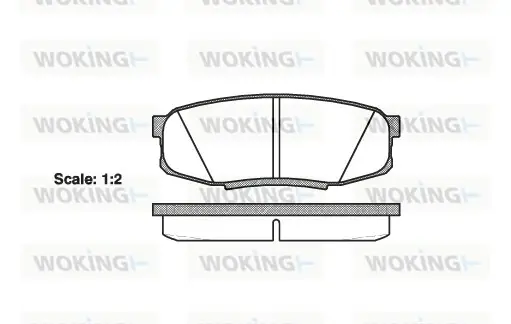 Задние тормозные колодки WOKING P1372300