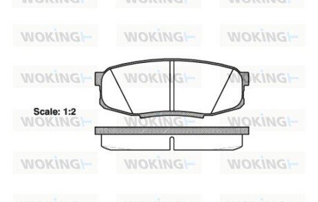 Задні тормозні (гальмівні) колодки woking P1372300