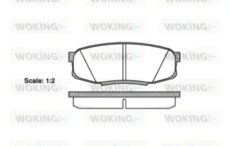 Задние тормозные колодки WOKING P1372300 Тойота Ленд крузер прадо 150