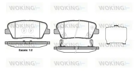 Задні тормозні (гальмівні) колодки WOKING P1374302