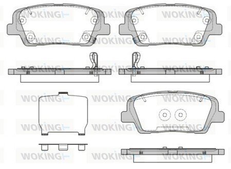 Задние тормозные колодки woking P13743.09