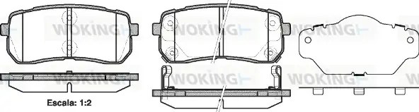 Задние тормозные колодки WOKING P1388302