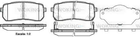 Задние тормозные колодки WOKING P1388302 Пежо 508