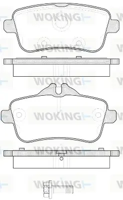 Задние тормозные колодки WOKING P1403300