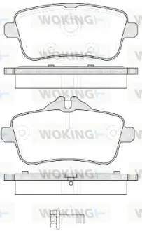 Задние тормозные колодки WOKING P1403300 Мерседес W176