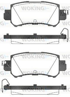 Задні тормозні (гальмівні) колодки woking P14073.00 на Мазда Сх 5