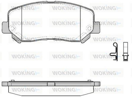 Передние тормозные колодки woking P14133.22