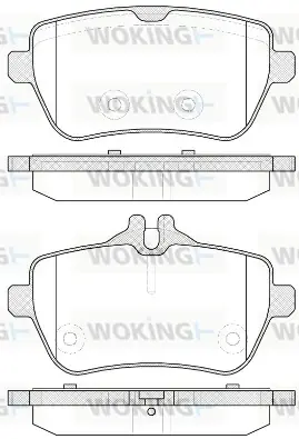 Задние тормозные колодки WOKING P1435300