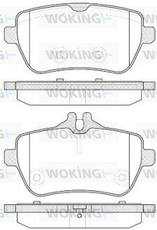Задні тормозні (гальмівні) колодки woking P14353.00 на Мерседес SL-Class R231