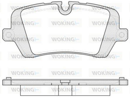 Задні тормозні (гальмівні) колодки woking P14413.00