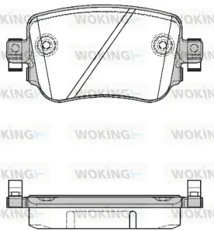Задні тормозні (гальмівні) колодки WOKING P1449308