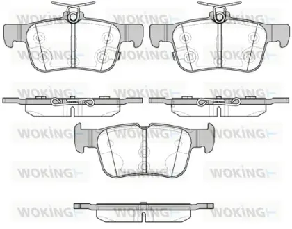 Задні тормозні (гальмівні) колодки WOKING P1451312