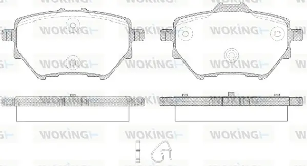 Задні тормозні (гальмівні) колодки WOKING P14623.00 (фото 1)