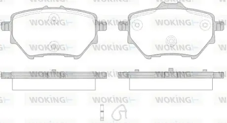 Задні тормозні (гальмівні) колодки WOKING P14623.00