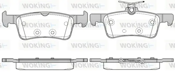 Задні тормозні (гальмівні) колодки WOKING P14633.10 (фото 1)