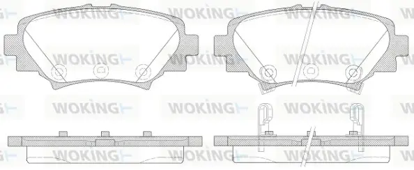 Задние тормозные колодки WOKING P1470302