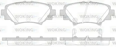 Задние тормозные колодки WOKING P1470302 Мазда 3 bm