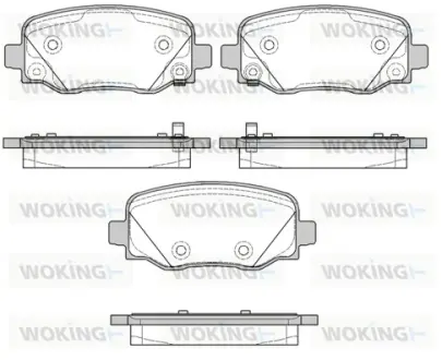 Задні тормозні (гальмівні) колодки WOKING P14783.02