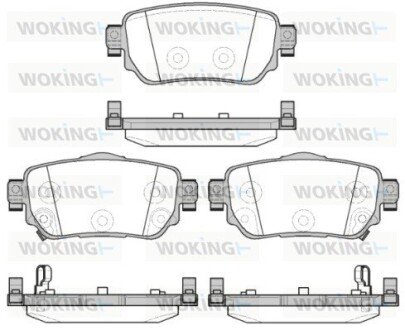 Задние тормозные колодки woking P14823.02 на Ниссан Qashqai j11