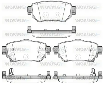 Задние тормозные колодки WOKING P1482302 Ниссан Х (икс) трейл т32