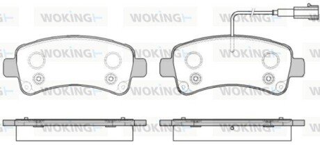 Задні тормозні (гальмівні) колодки woking P14883.02