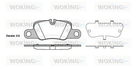 Задние тормозные колодки woking P1501300