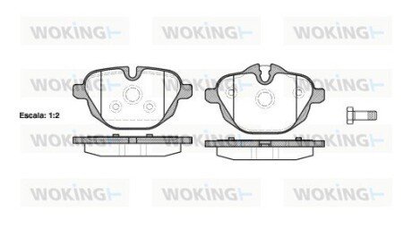 Задние тормозные колодки woking P15213.00 на Бмв X3 f25