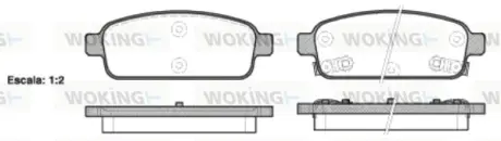 Задние тормозные колодки WOKING P1532302 Chevrolet Орландо