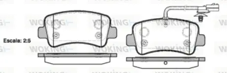 Задні тормозні (гальмівні) колодки WOKING P1539301