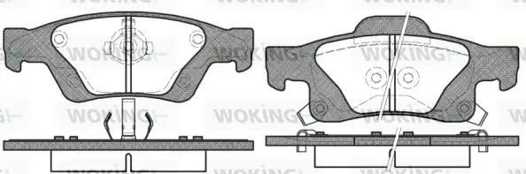 Задние тормозные колодки WOKING P1546302