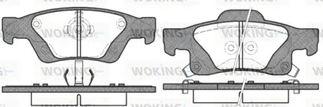 Задние тормозные колодки WOKING P1546302 Jeep Grand Cherokee