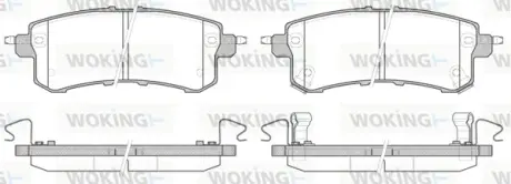Задні тормозні (гальмівні) колодки WOKING P1547302