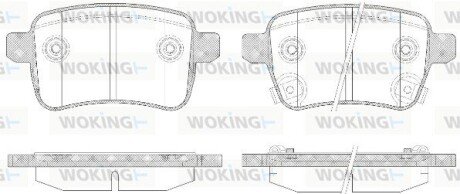 Задние тормозные колодки woking P15503.12