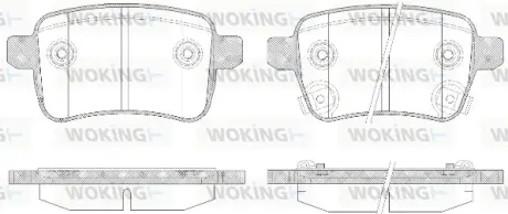 Задні тормозні (гальмівні) колодки WOKING P1550312