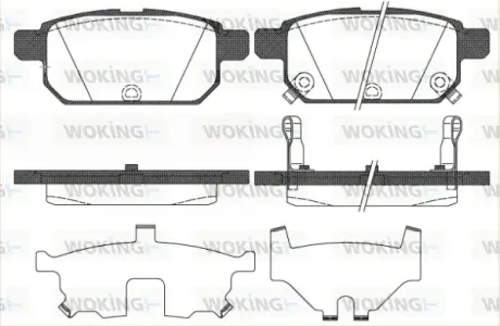 Задні тормозні (гальмівні) колодки WOKING P1571302
