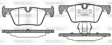 Задні тормозні (гальмівні) колодки WOKING P15763.00