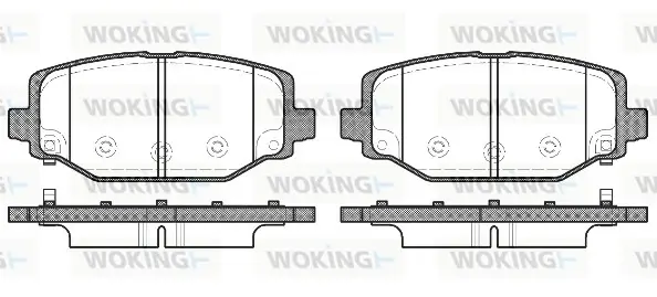 Задние тормозные колодки WOKING P1583304
