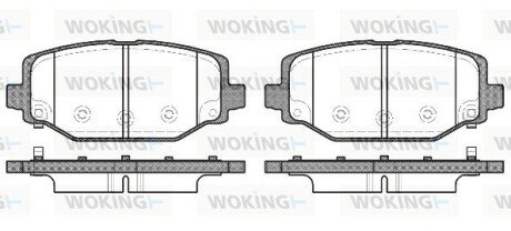 Задние тормозные колодки woking P15833.04