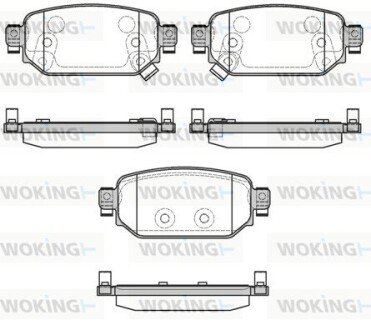 Задние тормозные колодки woking P16313.02 на Мазда 3 bm