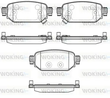 Задні тормозні (гальмівні) колодки WOKING P1631302 Мазда 3 bm