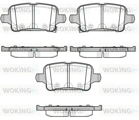 Задние тормозные колодки WOKING P1728302