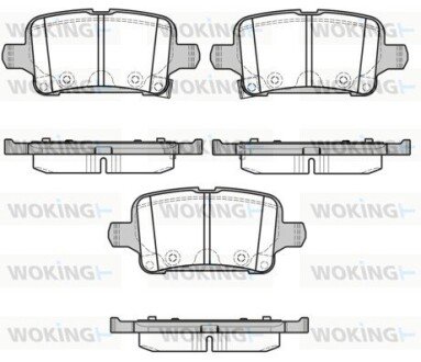 Задні тормозні (гальмівні) колодки woking P17283.02