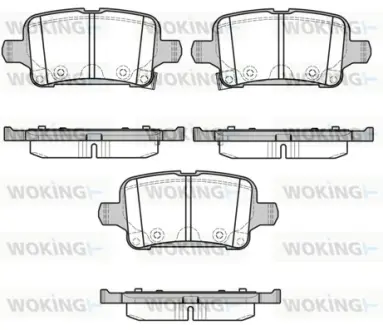 Задние тормозные колодки WOKING P1728302 Chevrolet Cruze