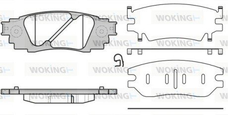 Задні тормозні (гальмівні) колодки woking P17363.10 на Лексус Rx350