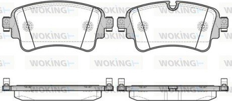 Задние тормозные колодки woking P17693.08 на Ауди A4 B9