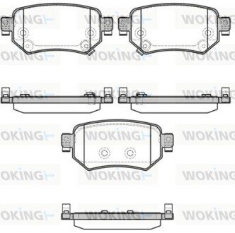 Задние тормозные колодки woking P17823.02