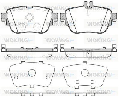 Задние тормозные колодки woking P17993.00 на Мерседес E-Class w238/A238