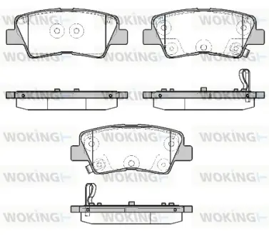 Задние тормозные колодки WOKING P1907312 Hyundai I30
