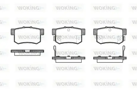 Задні тормозні (гальмівні) колодки WOKING P2253.32