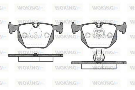 Задние тормозные колодки woking P2813.20 на Бмв E38